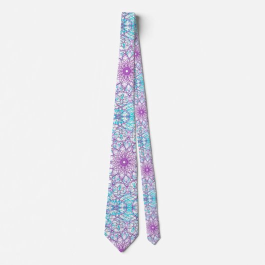 Paarse en blauwe kaleidoscoop stropdas (Voorkant)