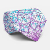 Paarse en blauwe kaleidoscoop stropdas (Opgerold)