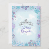 Paarse en blauwe kerst kaart (Achterkant)