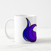 Paarse en blauwe kieuwstaart op een koffie-mok koffiemok (Links)