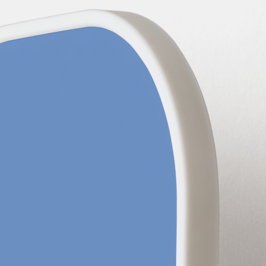 Paarse en blauwe kleurenblok met naam pickleball paddle (Links Detail)