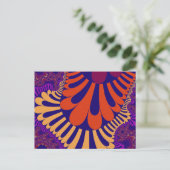 Paarse en blauwe leng briefkaart (Staand voorkant)
