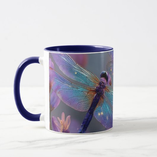 paarse en blauwe libellen mok (Links)