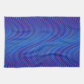 Paarse en blauwe lijnen - Psychedelic, Trippy Stri Theedoek (Horizontaal)