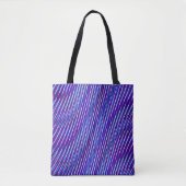 Paarse en blauwe lijnen - Psychedelic, Trippy Stri Tote Bag