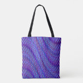 Paarse en blauwe lijnen - Psychedelic, Trippy Stri Tote Bag (Achterkant)