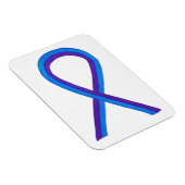 Paarse en blauwe lint op aangepast lint magneet (Rechterzijde)