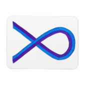 Paarse en blauwe lint op aangepast lint magneet (Horizontaal)