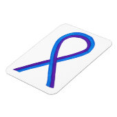 Paarse en blauwe lint op aangepast lint magneet (Linkerzijde)