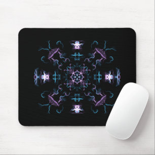 Paarse en blauwe Mandala Flower Muismat