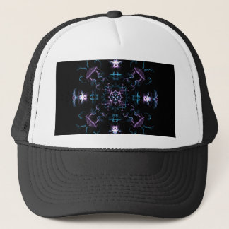 Paarse en blauwe Mandala Flower Trucker Pet