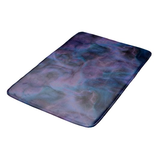 paarse en blauwe Marmer abstract Badmat (Gekanteld)