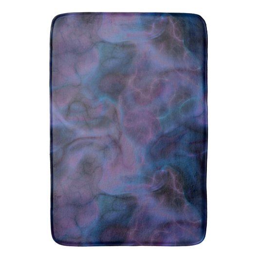 paarse en blauwe Marmer abstract Badmat (Voorkant Verticaal)