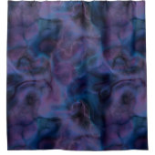 paarse en blauwe Marmer abstract Douchegordijn (Voorkant)