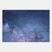 Paarse en blauwe melkweg inpakpapier vel (Voorkant)
