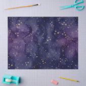 Paarse en blauwe melkweg met sterrenontkoppeling tissuepapier (Craft)