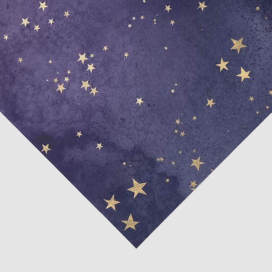 Paarse en blauwe melkweg met sterrenontkoppeling tissuepapier (Detail)