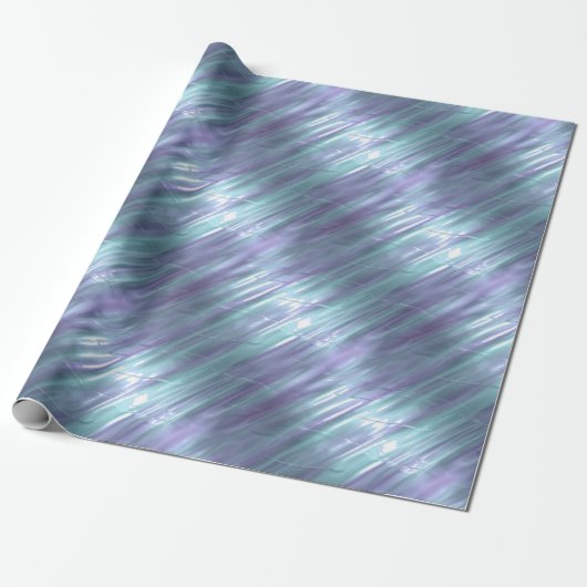 Paarse en blauwe metallic effect 2 cadeaupapier (Uitgerold)