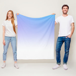 Paarse en blauwe ombre-design fleece deken