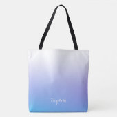 Paarse en blauwe ombre-design tote bag (Voorkant)