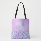 PAARSE EN BLAUWE OMBRE-PLEISTERS TOTE BAG (Voorkant)