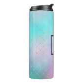 paarse en blauwe ombre thermosbeker (Gedraaid links)