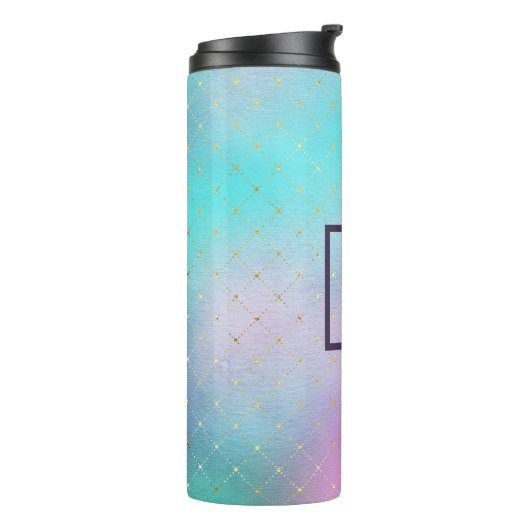  paarse en blauwe ombre thermosbeker (Gedraaid links)