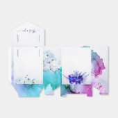 Paarse en blauwe orchidee bruiloft bedankdoosjes (Uitgevouwen)