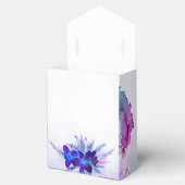Paarse en blauwe orchidee bruiloft bedankdoosjes (Geopend)
