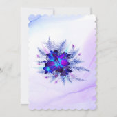 Paarse en blauwe orchidee Quinceañera Kaart (Achterkant)