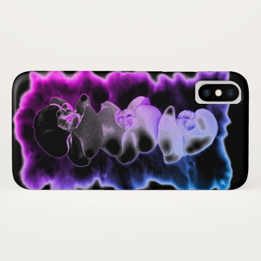 Paarse en blauwe orchideeën Case-Mate iPhone case (Achterkant (horizontaal))