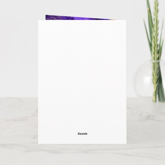 Paarse en blauwe pacock Agate Birthday Bedankkaart (Achterkant)