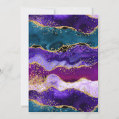 Paarse en blauwe pacock Agate Birthday Kaart (Achterkant)