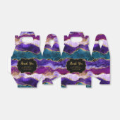 Paarse en Blauwe Peacock Agaat Verjaardag Dank u Bedankdoosjes (Uitgevouwen)