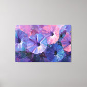 Paarse en Blauwe Petunia Schildering Abstracte Wan Canvas Afdruk (Voorkant)