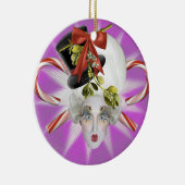 Paarse en Blauwe Poppycock Ornament (Rechts)