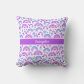 Paarse en blauwe regenboog kussen (Voorkant)