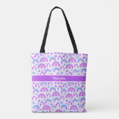 Paarse en blauwe regenboog tote bag (Achterkant)
