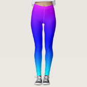 Paarse en blauwe regenbooggradiënt leggings (Voorkant)