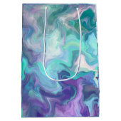 Paarse en blauwe Rhapsodie | Abstracte kunst Medium Cadeauzakje (Achterkant)