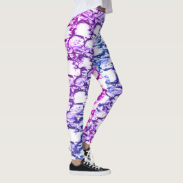 Paarse en Blauwe Rockface Leggings