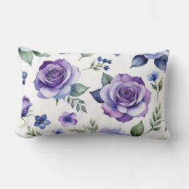 Paarse en blauwe Rozen Kussen