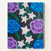 Paarse en blauwe Rozen Notitieboek (Achterkant)