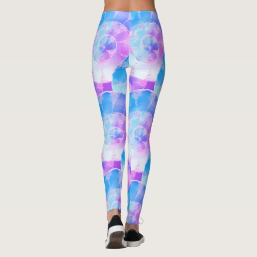 Paarse en blauwe schelpen leggings (Achterkant)