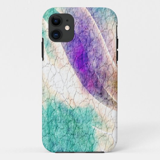 Paarse en blauwe scheurwand Case-Mate iPhone case (Achterkant)