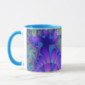 Paarse en blauwe smelt mok (Links)