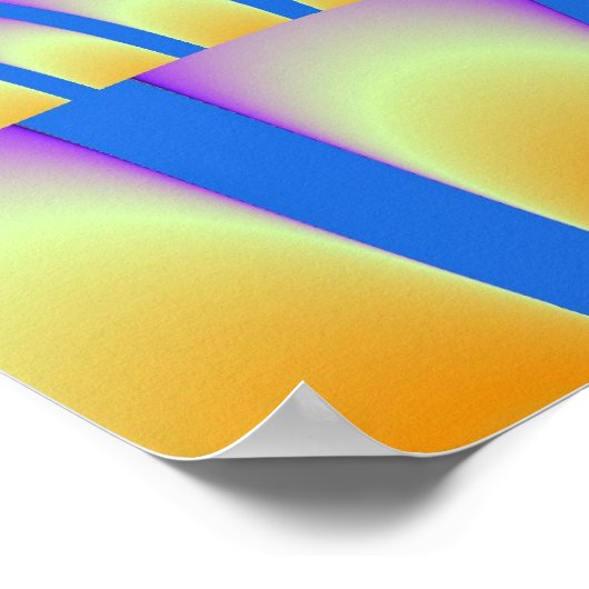 Paarse en blauwe smelt poster (Hoek)