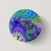 Paarse en blauwe smelt ronde button 3,2 cm (Voorkant)