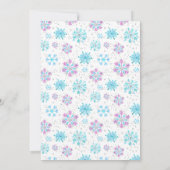 Paarse en blauwe sneeuwvlokken willen Baby Kaart (Achterkant)