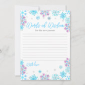 Paarse en blauwe sneeuwvlokken Wisdom Kaart (Voorkant)